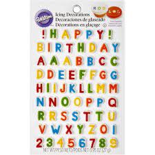 Happy Birthday &amp; Letter / Number Icing Decorations 