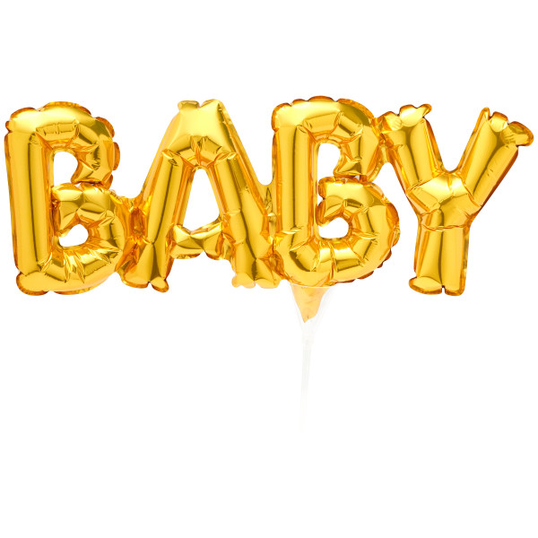 Baby Gold Decorative Balloon Cake Topper