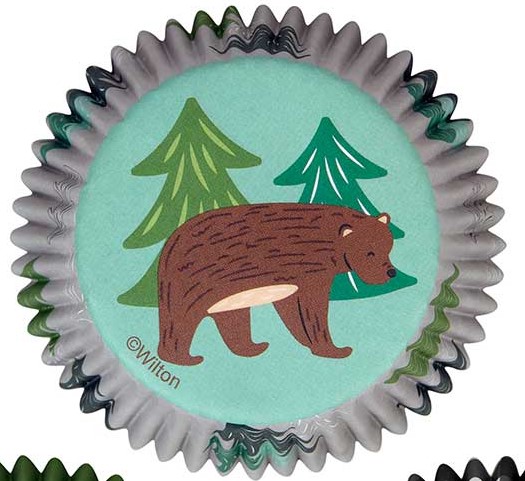 Bear and Tree Baking Cups