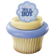 It&#039;s a Boy Cupcake Rings
