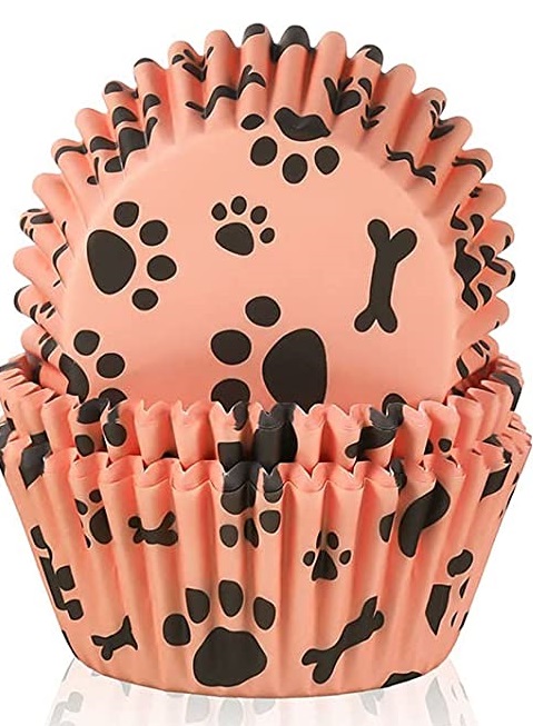 Dog Paws and Bones Baking Cups -Pink 