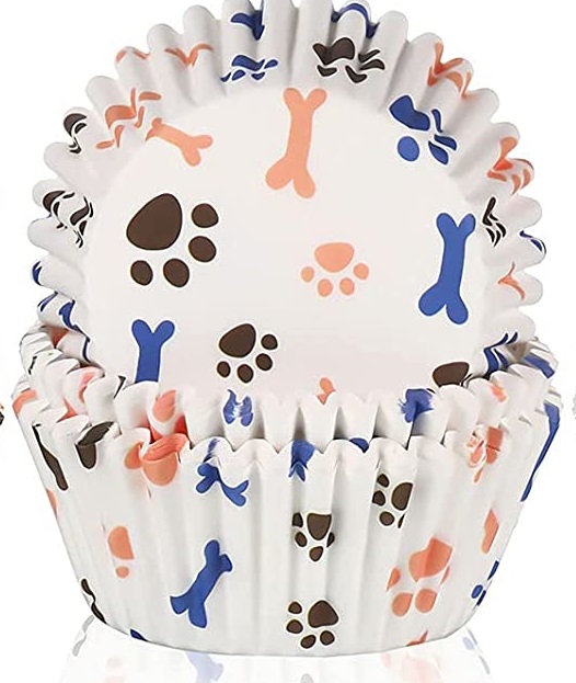 Dog Paws and Bones Baking Cups -Multi