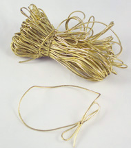 18 &quot;Gold Candy Box Elastic Ties (10 Count)  