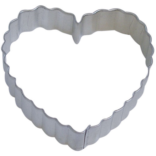 Scalloped Heart Cookie Cutter - 4&quot; 