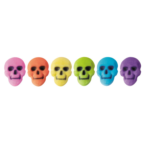 Colored skull Sugar Decorations