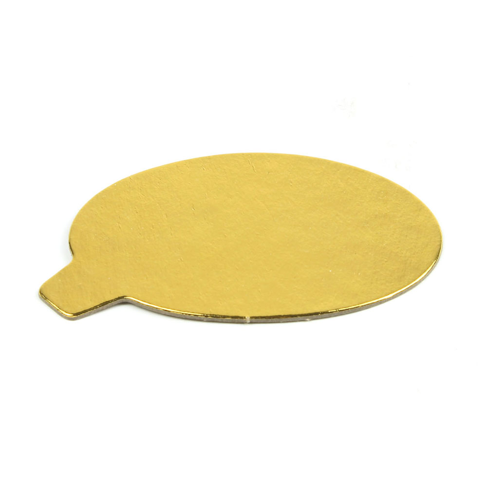 Gold Cardboard Round with tab - 4&quot; 