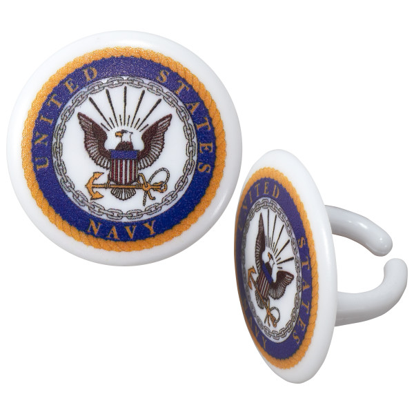 Navy Cupcake Rings 