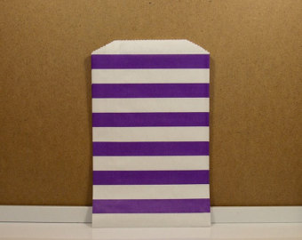 Purple Stripe Cookie Bag