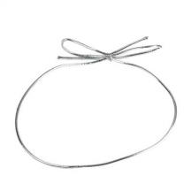 18&quot;  Silver Candy Box Elastic Ties (25 Count)
