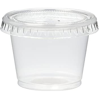 Plastic Disposable Portion Cups with Lids - 2 oz.