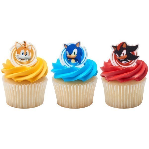 Sonic - Sonic, Tails, and Shadow Cupcake Rings 