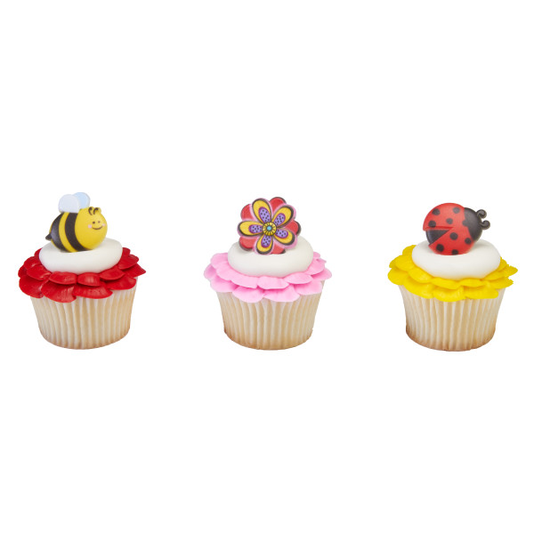 spring has blossomed cupcake rings