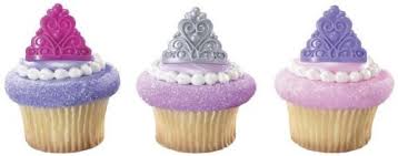 Princess Tiara Crown Cupcake Rings