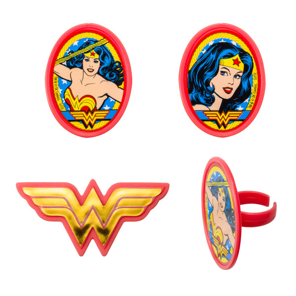 Wonder Woman Cupcake Rings
