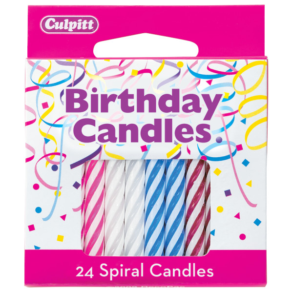 Assorted spiral (with white) Candles 