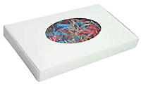 1 lb. 1 Piece Oval Window Candy Box: 9-1/4 x 5 1/2  x 1-1/8 inch