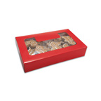 1 lb. Cookie Box: 8-1/2 x 5-3/8 x 2 Red w/Window