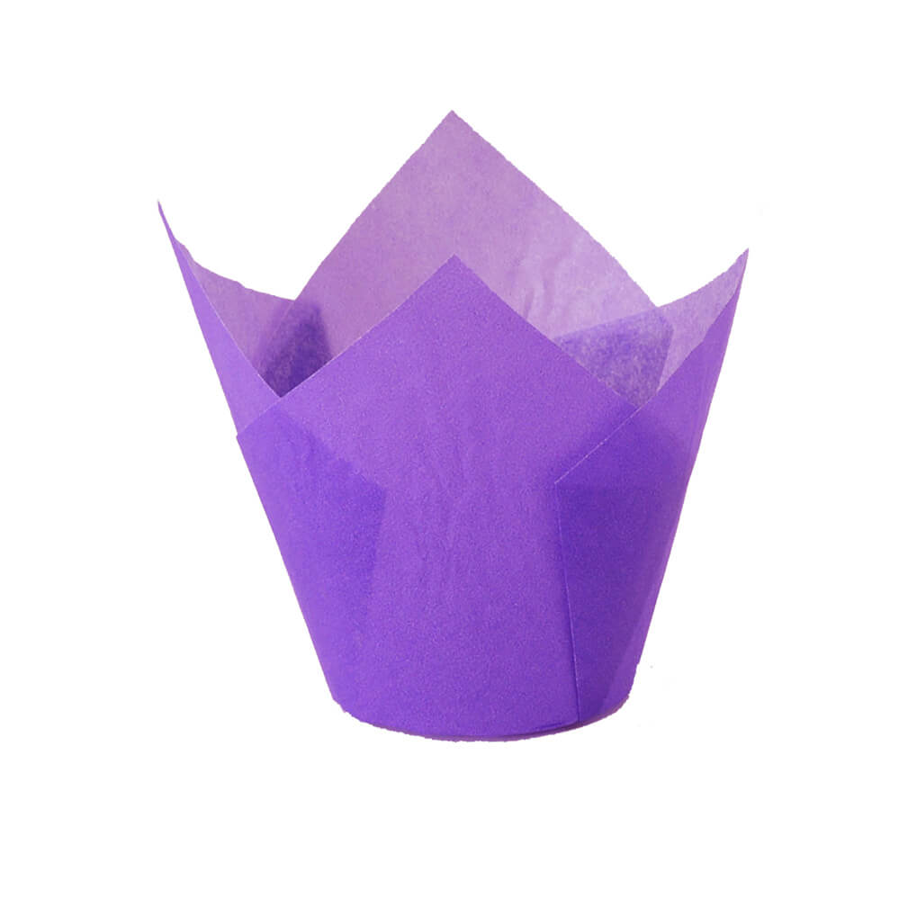Purple Tulip Baking Cups  