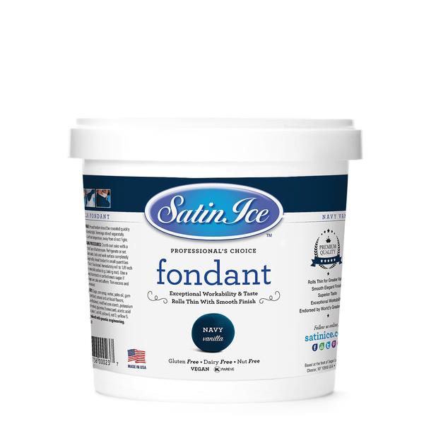 Satin Ice Fondant - Navy/Vanilla 2 lb. Tub   