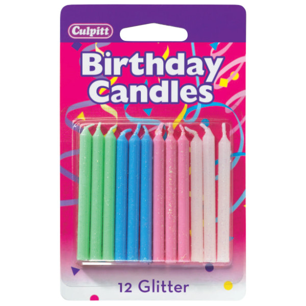 Assorted Glitter Candles