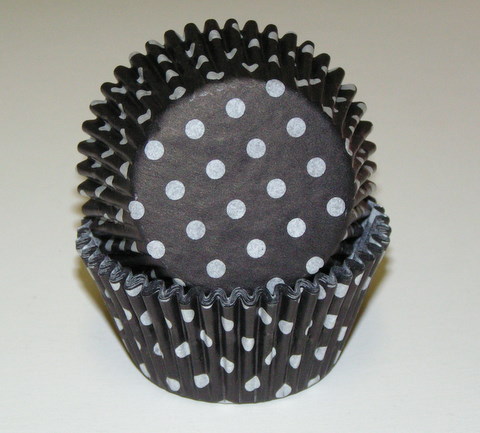 Black Polka Dot Mini Baking Cup