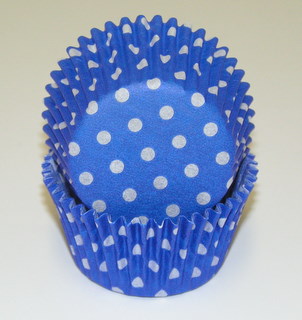 Blue Polka Dot Mini Baking Cup