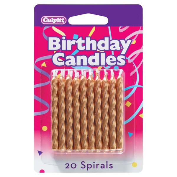 Gold spiral Candles     