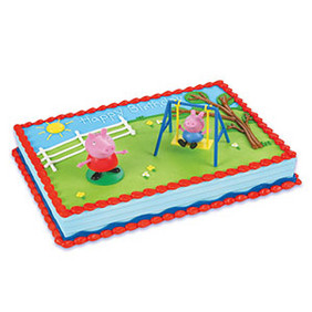 Peppa Pig Swing Set Cake Topper