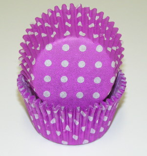 Purple Polka Dots Mini Baking Cup
