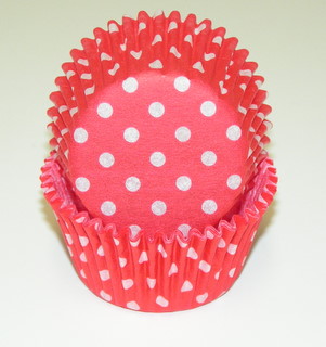 Red Polka Dot Mini Baking Cups