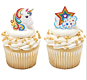 Unicorn and Star Cupcake Rings 