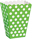 Treat Box - Line Green Polka Dot