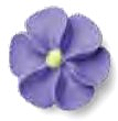 Royal Icing Drop Flowers -Tiny - Purple