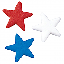 Red, White and Blue Stars Sugar Decorations