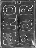 Letters M, N, O, P, Q, R Chocolate Molds - 2 3/4"