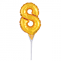 #8 Gold Decorative Balloon Cake Topper
