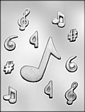 Music Notes Chocolate Mold - 1 1/8" to 4"