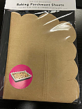 9" x 13" Rectangle Kraft Scalloped Pre-Cut Parchment