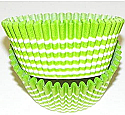 Stripes - Lime Green Baking cups