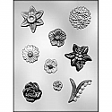 Assorted Flowers Chocolate Mold - 3/4" to 3"