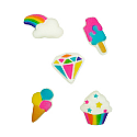 Rainbow Party Charms Assortment Sugar Decorations