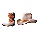 Cowboy Hat and Boot Sugar Decorations