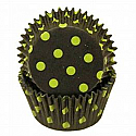 Black with Yellow Polka Dot Standard Baking Cup