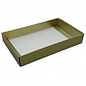 Gold Luster Base w/clear lid - 9 3/8 x 6 x1 1/8