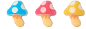 Colorful Toadstools Sugar Decorations (Mushrooms)