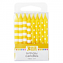 Yellow Stripes and Dots Candles