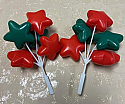 Red & Green Star Shaped Balloons