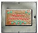 Merry Christmas Card Chocolate Mold - 6.5"