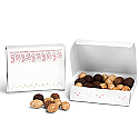 1/4 lb. 1 Piece Candy Box: 4-9/16" x 3-9/16" x 1-1/4" - Stockings and Mittens