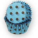 Blue with Black Polka Dot Standard Baking Cup